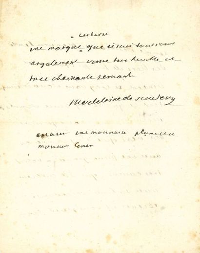 SCUDÉRY Madeleine de (1607-1701) romancière,...