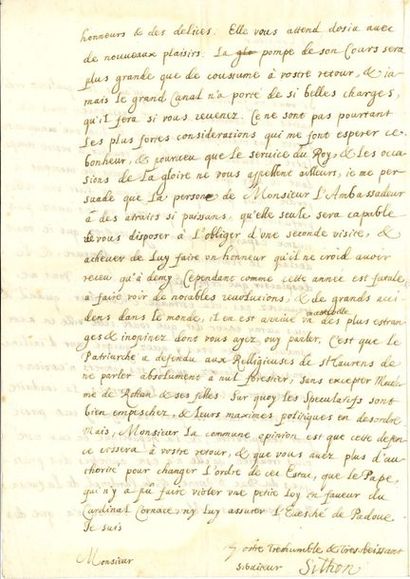 SILHON Jean de (1596 ?-1667) conseiller d'État,...