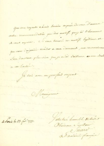 SUARD Jean-Baptiste (1732-1817) journaliste...