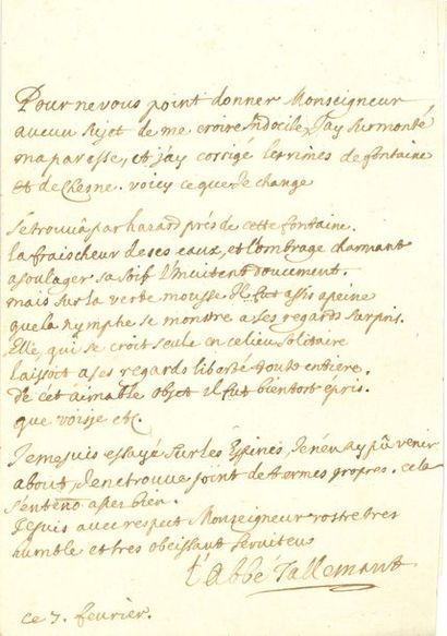 TALLEMANT Paul le Jeune (1642-1712) abbé,...