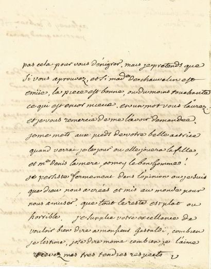 VOLTAIRE (1694-1778) [AF 1746, 33e f].

L.A.S....