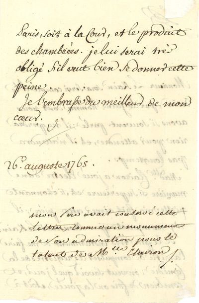 VOLTAIRE (1694-1778) [AF 1746, 33e f].

L.S....