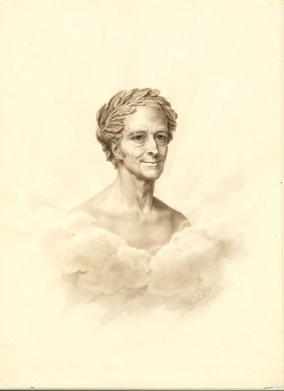 [VOLTAIRE]. GÖRBITZ Johan (1782-1853) peintre...