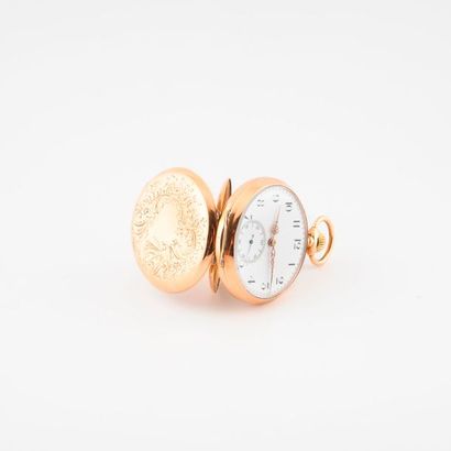 Montre de gousset en or jaune (750).

Couvercle...