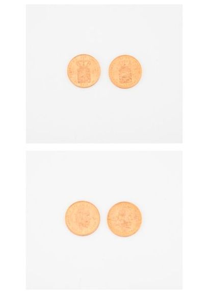 PAYS BAS 

2 Pièce de 10 florins, Willem...