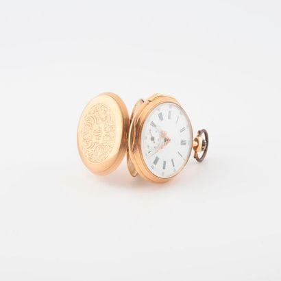 Montre de gousset en or jaune (750).

Couvercle...