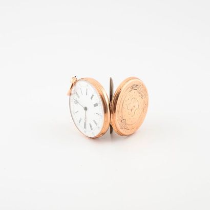 Montre de gousset en or jaune (750).
Couvercle...