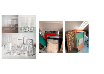 Lot composé de différents supports plexi...