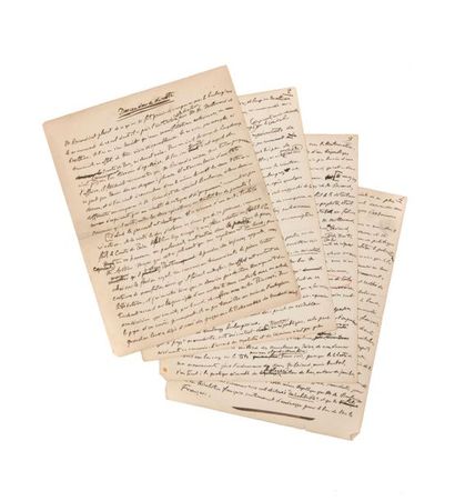 CLEMENCEAU, Georges

MANUSCRIT autographe,...