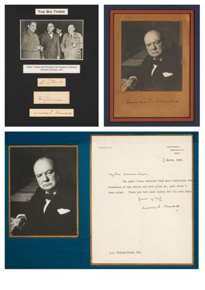 CHURCHILL, Winston 

Tapuscrit annoté et...