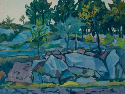 Raymond FEUILLATTE (1900-1971)


Les rochers.

Gouache...