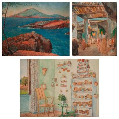 Ecole du XXème siècle

Les calanques. 

Huile...