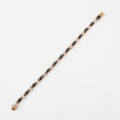 Articulated line bracelet in yellow (375)...