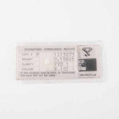0.196 carat brilliant cut diamond, under...