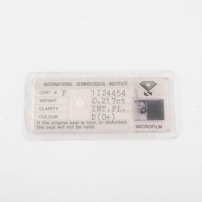 0.217 carat brilliant cut diamond, under...