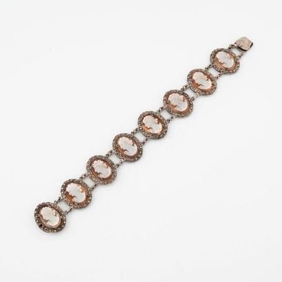 Articulated silver bracelet (min. 800) with...