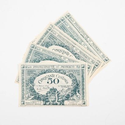 MONACO

Set of 8 50-cent banknotes Series...