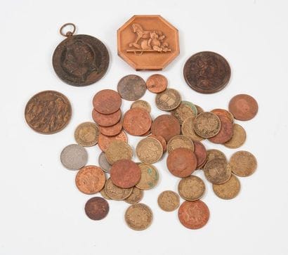 Four bronze medals (Louis XV child, 1720...