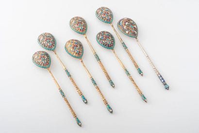 RUSSIA

Series of six spoons, and one of...