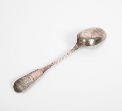 Silver stew spoon (950) uniplat model, with...