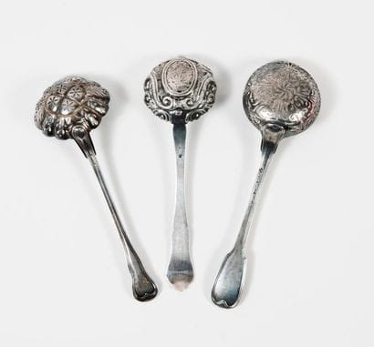 Three spoons to sprinkle on:

- one in silver...