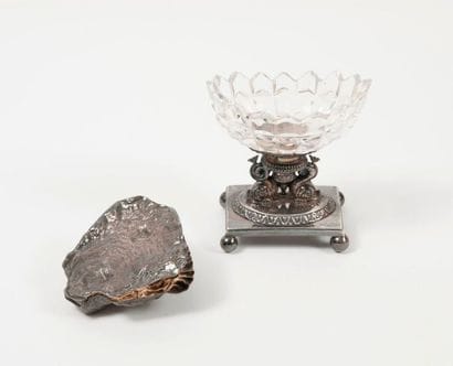 Saleron in the shape of a basket in a glass...