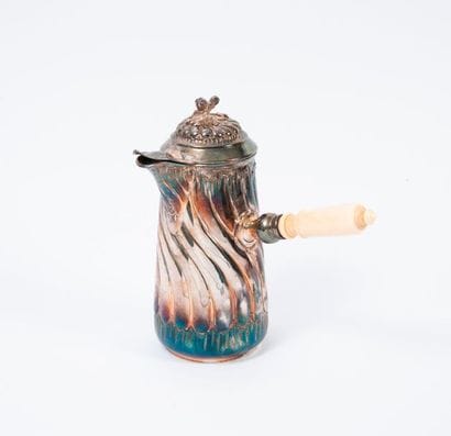 Silver (950) truncated conical chocolate...