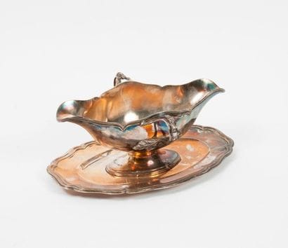 Sauce boat with two spouts and two handles...