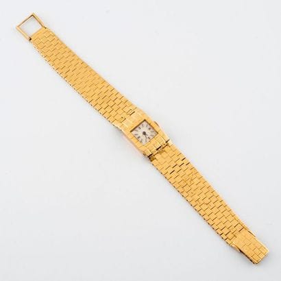 Ladies' watch bracelet in yellow gold (750).

Square...