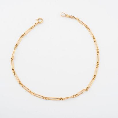 Yellow gold (750) watch chain with horse...
