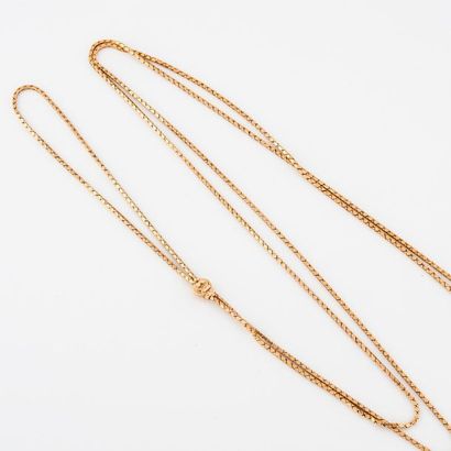 Watch chain in yellow gold (750) with one...