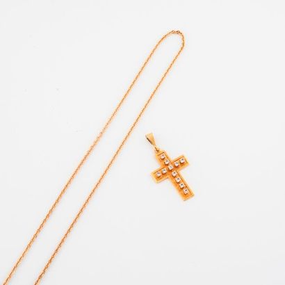 Necklace chain in yellow gold (750) with...