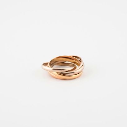 Three-tone gold five-ring wedding band (750)....