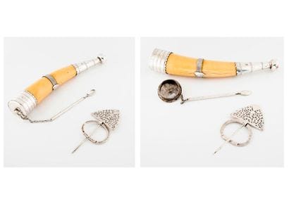 Nécessaire de fumeur en forme de corne au...