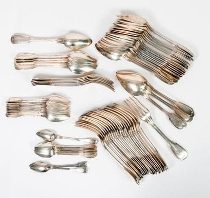 Housewife's part (recomposed) in silver (950),...