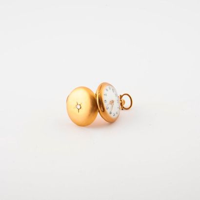 Yellow gold (750) collar watch.

Back cover...