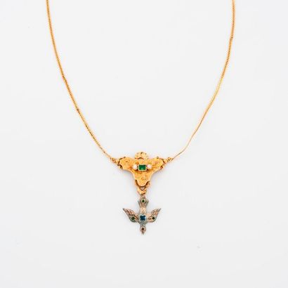 Collier en or jaune (750) à maille gourmette...