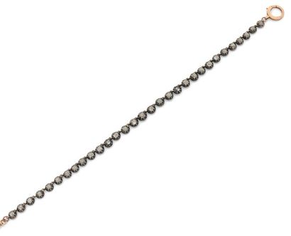 Watch chain in silver (min. 800) and yellow...
