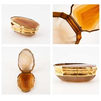 Snuff box with an animated shape with a hollow...