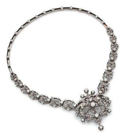Articulated necklace in yellow gold (750)...