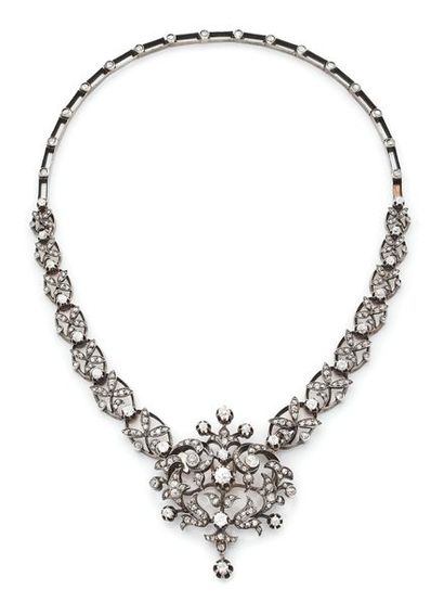 Articulated necklace in yellow gold (750)...