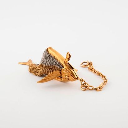 Amusing wallet featuring an articulated fish...