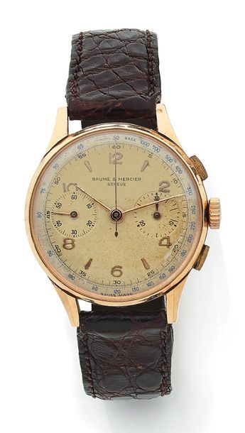 BAUME & MERCIER
Men's chronograph wristwatch.
Round...