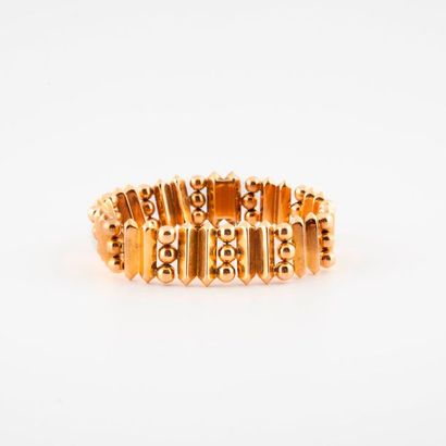 Articulated bracelet in yellow gold (750)...
