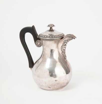 Silver (950) flat-bottomed baluster-shaped...