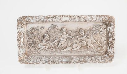 
Rectangular silver platter (min. 800) stamped...