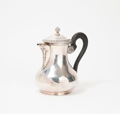 
Small silver (950) baluster-shaped pourer,...