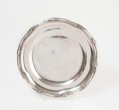 
Circular tray in silver (950) with curved...