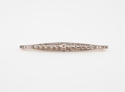 Openwork yellow gold (750) and silver (min....