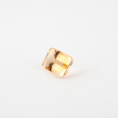 Rectangular citrine on cut-sided paper, cut...